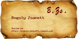 Bogoly Zsanett névjegykártya