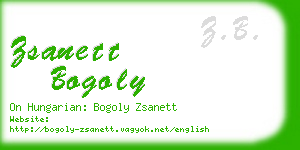 zsanett bogoly business card